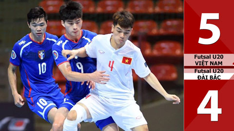 U20 Futsal Việt Nam 5-4 U20 Futsal Đài Bắc Trung Hoa