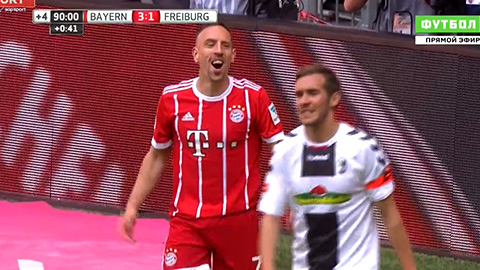 Robben và Ribery phối hợp từ sân nhà rồi ghi bàn