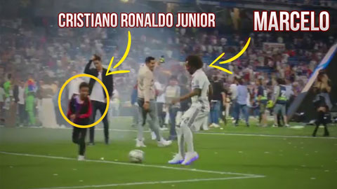 Marcelo lừa bóng rồi ghi bàn khiến con trai Ronaldo chóng mặt