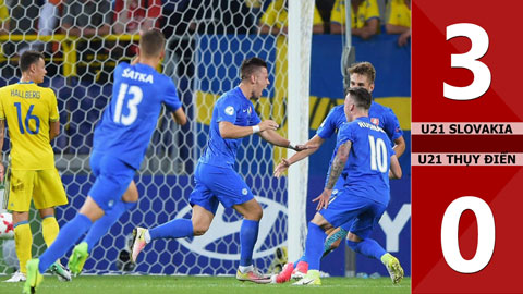 U21 Slovakia 3-0 U21 Thụy Điển