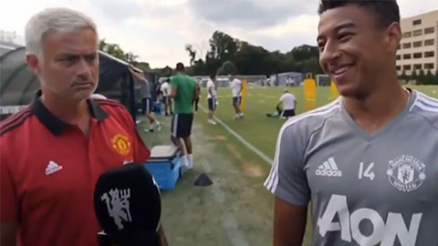 Mourinho mặt lạnh như tiền phá đám cuộc phỏng vấn của Lingard