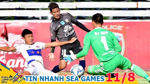 Tin nhanh SEA Games 11/8: U22 Thái Lan ngã đau trước SEA Games 