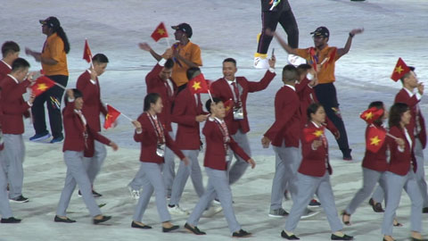 Khoảnh khắc Đoàn thể thao Việt Nam diễu hành tại SEA Games 29