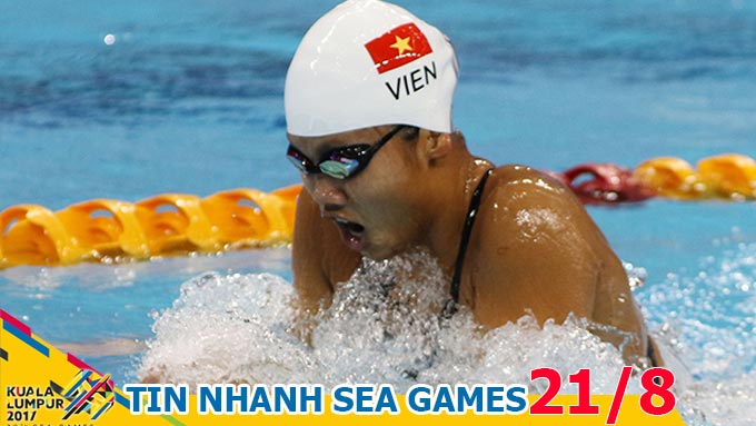 Tin nhanh SEA Games 21/8: Bơi và Đấu Kiếm ra quân gặt Vàng