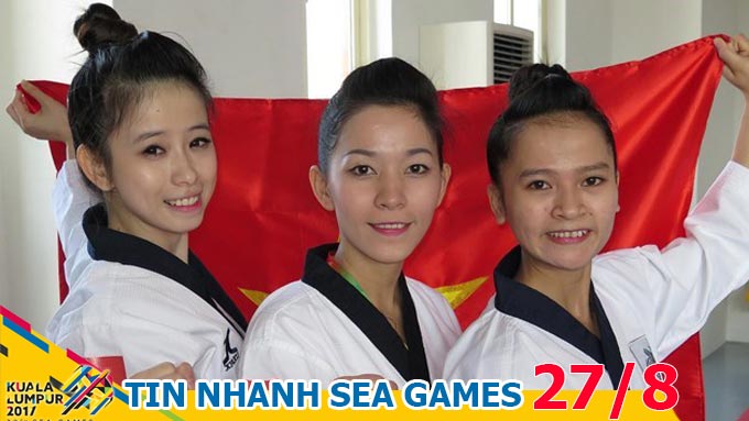 Tin nhanh SEA Games 27/8: Hi vọng Vàng từ Taekwondo 