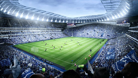 Tottenham công bố thiết kế SVĐ siêu hiện đại 