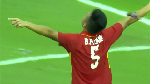 Bùi Hoàng Việt Anh nhân đôi cách biệt (U18 Việt Nam 2-0 U18 Philippines)