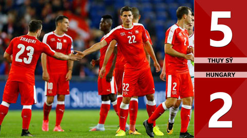 Thụy Sỹ 5-2 Hungary