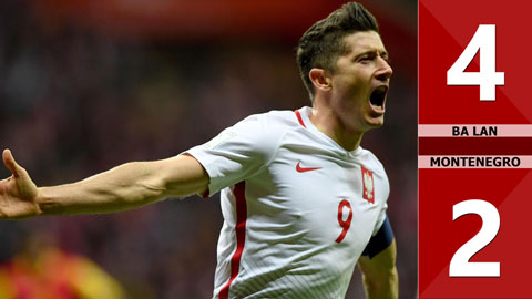 Ba Lan 4-2 Montenegro