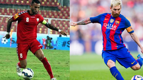 Những pha bóng giống hệt nhau của sao Afghanistan và Messi