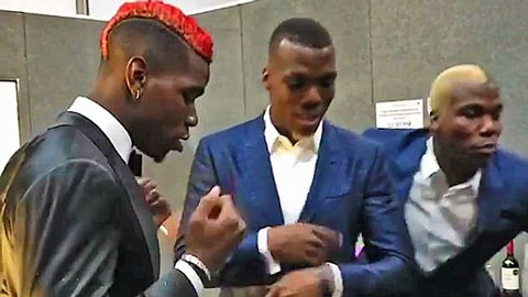 Anh em nhà Pogba quẩy tưng bừng trong hậu trường lễ trao giải MTV