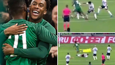 Iwobi xỏ háng Mascherano dễ như bỡn trước khi ghi bàn