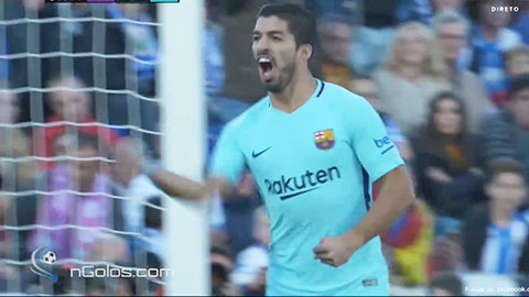 Suarez vô-lê tung lưới (Leganes 0-2 Barca)