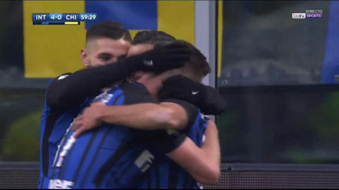 Skriniar gia tăng cách biệt (Inter Milan 4-0 Chievo)