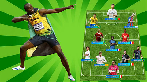 Đội hình xuất sắc nhất mọi thời đại của Usain Bolt