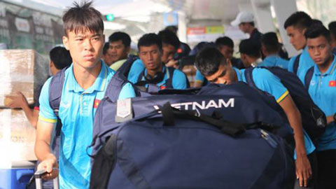 U23 Việt Nam có mặt tại Trung Quốc trong tiết trời lạnh buốt