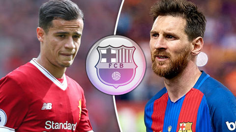Lần đầu tiên Messi và Coutinho chạm trán nhau
