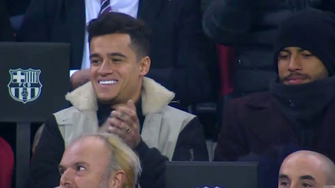 Phản ứng của Coutinho sau khi Messi ghi bàn vào lưới Celta