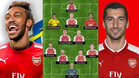 Đội hình trong mơ của Arsenal khi có Aubameyang và Mkhitaryan