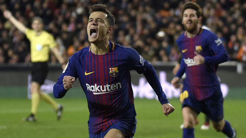 Coutinho ghi bàn đầu tiên cho Barca