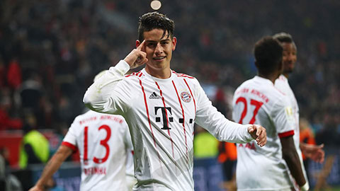 James Rodriguez đoạt danh hiệu bàn thắng đẹp nhất tháng 1 tại Bundesliga