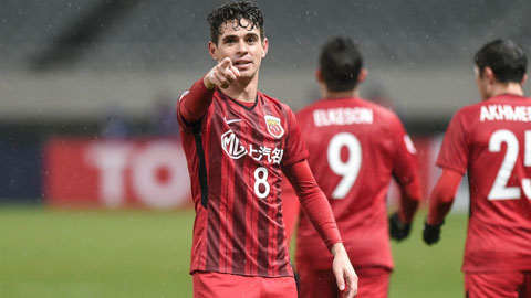 Oscar ghi bàn đẹp như tranh vẽ cho đội bóng Trung Quốc