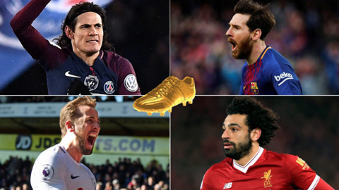 Messi, Salah, Kane, Cavani đồng hành ở cuộc đua Chiếc giầy Vàng châu Âu 