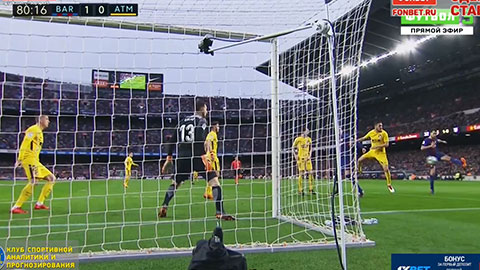 Busquets tung cú sút cận thành cực mạnh (Barcelona 1-0 Atl.Madrid)