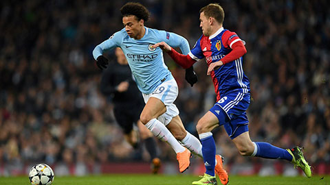 Để thua Basel, Man City vẫn ung dung vào tứ kết