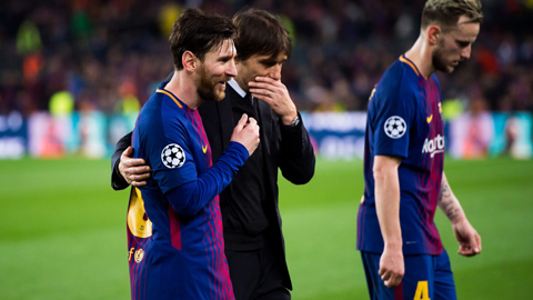 Conte thì thầm gì với Messi sau thất bại của Chelsea