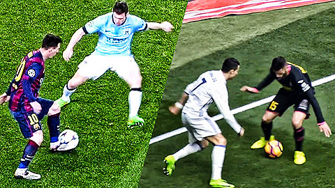 Những pha xỏ háng thủ môn ghi bàn của Messi và Ronaldo