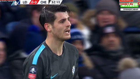 Morata dứt điểm chệch cột đáng tiếc (Leicester City 0-0 Chelsea)