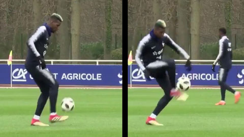 Pogba trình diễn khả năng tâng bóng điêu luyện