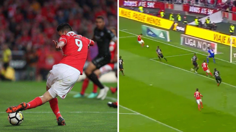 Cầu thủ Benfica kiến tạo bằng Rabona không thể đẹp hơn