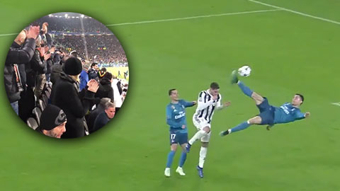 Fan Juve đứng dậy vỗ tay, Zidane không tin nổi cú móc bóng của Ronaldo