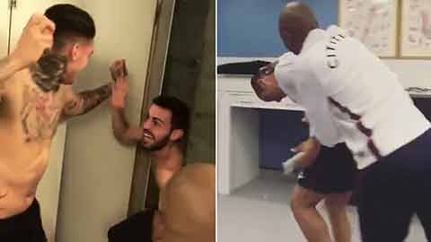 Gabriel và Bernado Silva bị đập trứng vào đầu