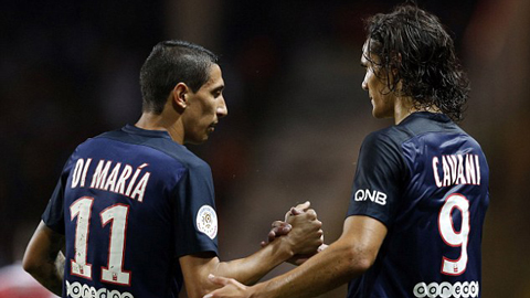 Di Maria giật gót chuyền bóng miễn chê cho Cavani