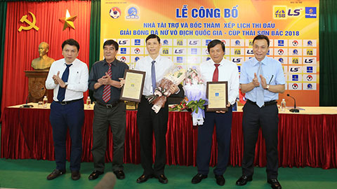 Lễ công bố nhà tài trợ giải bóng đá nữ VĐQG – Cúp Thái Sơn Bắc 2018