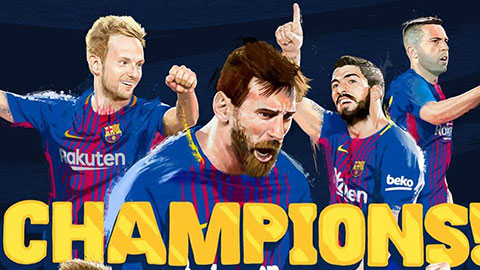 Những con số đáng kinh ngạc về chức vô địch La Liga của Barca