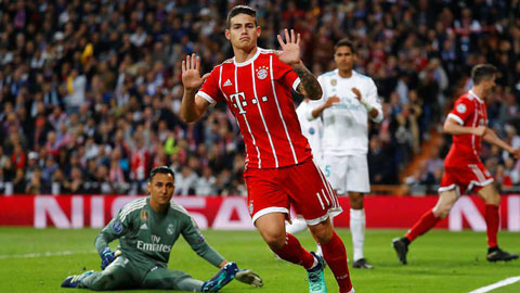 James Rodriguez không ăn mừng khi chọc thủng lưới Real Madrid