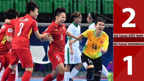 Nữ futsal Việt Nam 2-1 Nữ futsal Indonesia