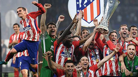 Thắng đậm Marseille 3-0, Atletico xưng Vương ở Europa League