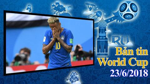 Bản tin World Cup 23/6: Neymar phá kỷ lục tồn tại 52 năm nhờ trọng tài
