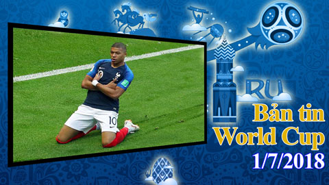 Bản tin World Cup 1/7: Mbappe tái lập kỷ lục của Pele sau 60 năm