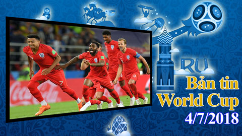 Bản tin World Cup 4/7:Thắng Colombia, ĐT Anh lập vô số kỷ lục tại World Cup