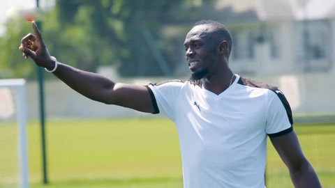 Usain Bolt tham gia thử thách đặc biệt của Robert Pires