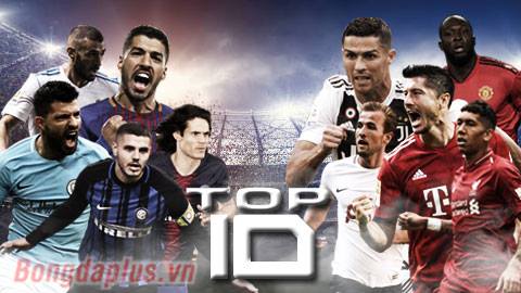 Top 10 tiền đạo hay nhất thời điểm này: không có Messi, Neymar