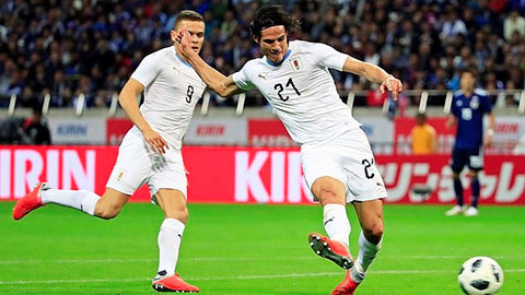 Cavani cực tinh quái trong tình huống ghi bàn vào lưới Nhật Bản