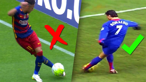 Những kỹ năng như sao chép của nhau giữa Neymar và Ronaldo