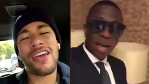 Neymar và Vinicius hát nhái thảm họa